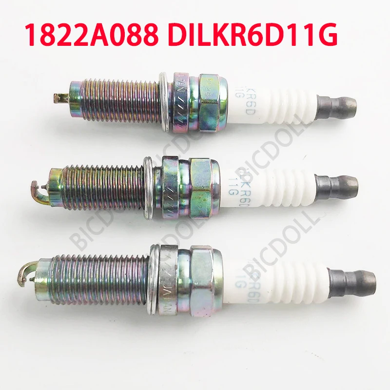 

4/6PCS Dual Iridium Spark Plug 1822A088 DILKR6D11G for Mitsubishi Outlander Lancer VIII Pagero Sport 2.0L 2.4L 3.0L Car Candles