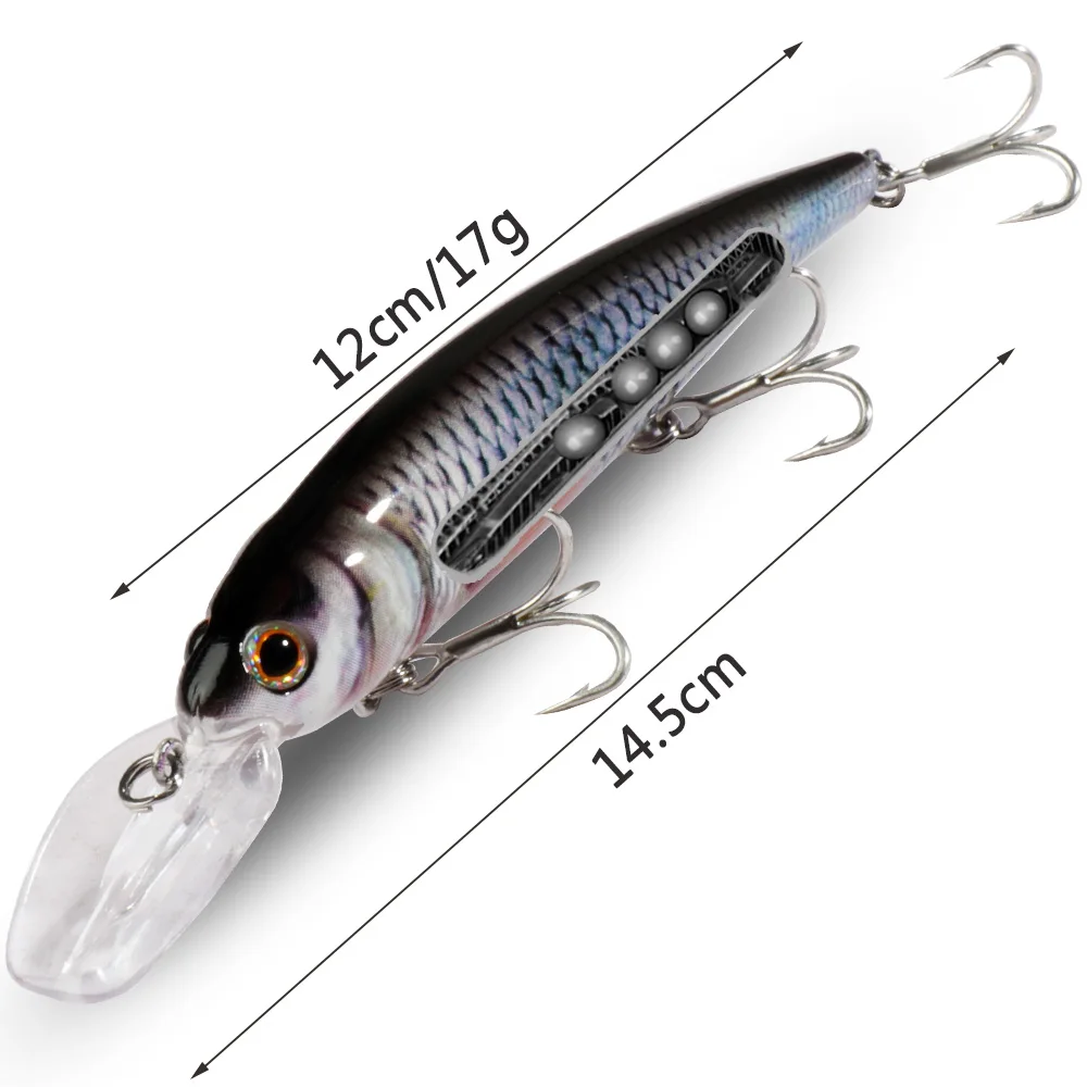 Floating Minnow 17g 14.5cm Fishing Lure HardBait Treble Hooks Swimbait  Pesca Tackle Jerkbait Cast Wobbler Crank Artificial Bait