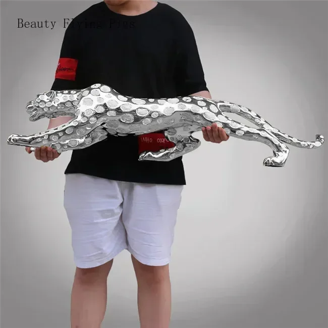 Modern Abstract Gold Panther Sculpture Geometric Resin Leopard Statue Wildlife Decor Gift Craft Ornament Accessories Furnishing - Image 4