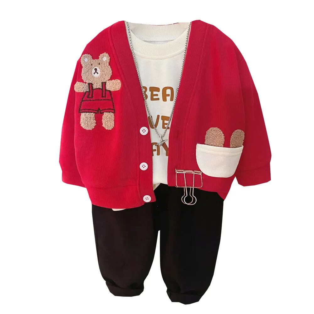 

2023 Spring Baby Boys Clothing Spring Kids Coats T Shirt Pants Children Casual Costumes Toddler Infant Outfit Sets 1-4 Years
