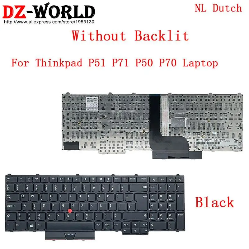 Teclado Original Lenovo ThinkPad P50 P51 Con Retroiluminación Y Layout Alemán QWERTZ - Usado, Funciona