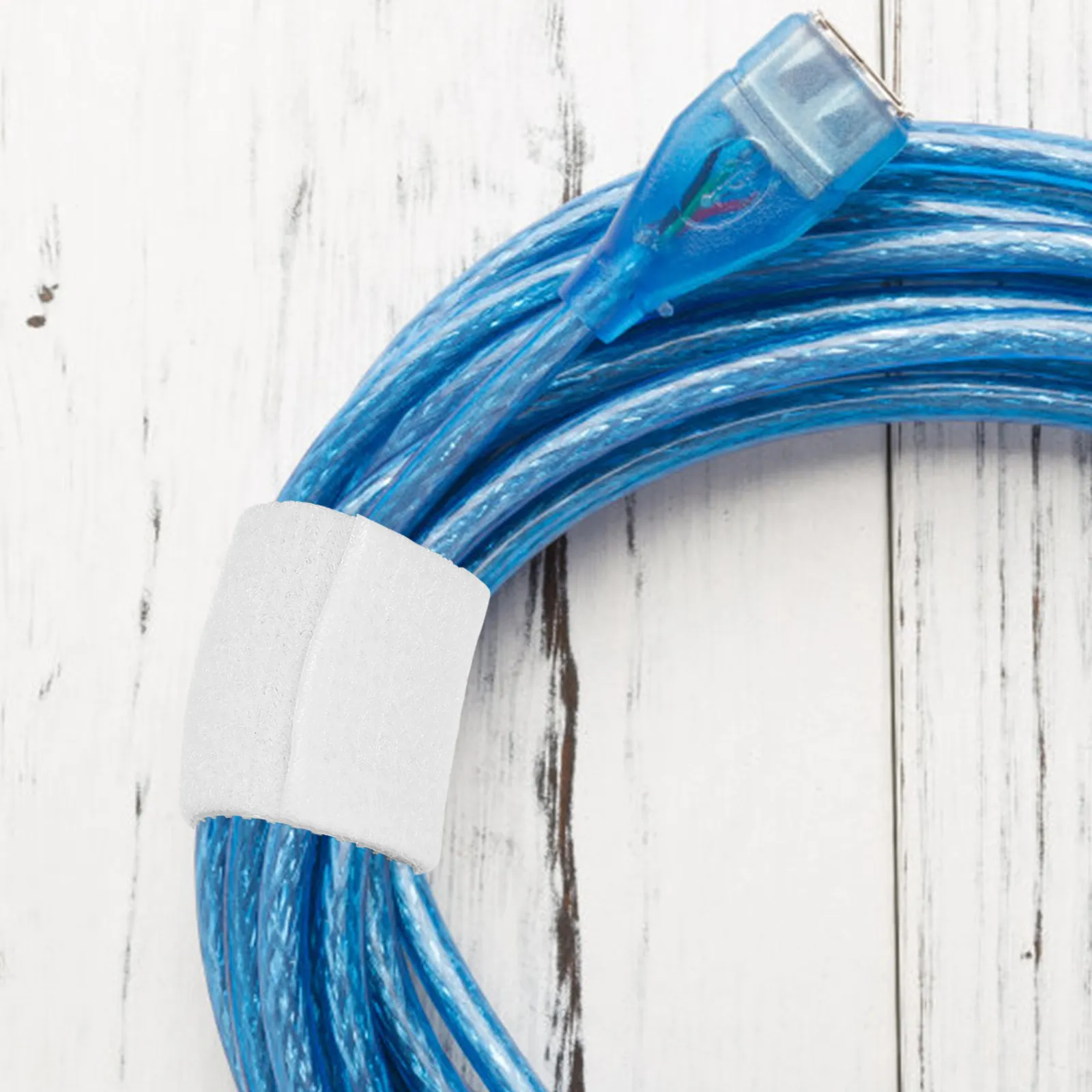 1 롤 케이블 정리기 유연한 자체 접착식 후크 루프 코드 정리기 스트립 타이 재사용 가능한 다목적 케이블 관리 스트랩