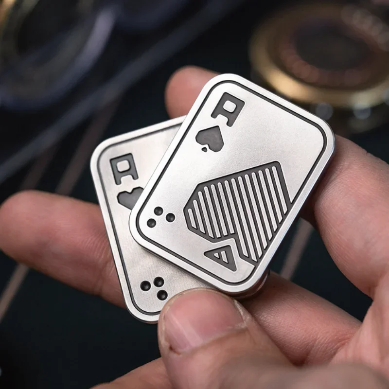 Push Fidget Slider Finger Spinners EDC Poker Card Shuffle Anti-Stress Skilltoy Gyro Top Decompression Novelty Fidget Desk Toys anti stress toys fidget toys mini fingertip toy