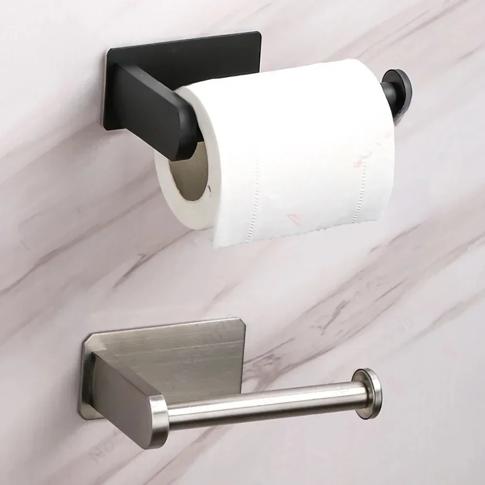 Noonext Adhesive Toilet Paper Holder With Shelf - SUS304 Stainless Steel, Mega Roll Compatible, No Drilling (Polished Chrome) - View #2