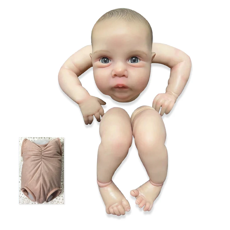 

20inch Reborn Doll Kit Already Painted Miley DIY Blank Doll Parts with Cloth Body Bebe Reborn 3D Painting with Visible Veins