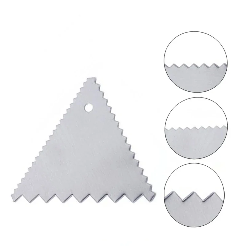 Stainless Steel Cream Scraper Dough Icing Fondant Spatulas Geometry Irregular Teeth Edge Cutters Cake Baking Decorating Tools cake decorating tools cream spatula cake scraper cake spatula