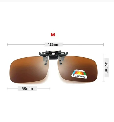 Clip Occhiali Guida Notturna Polarizzati - Flip Up Lenti Gialle Per