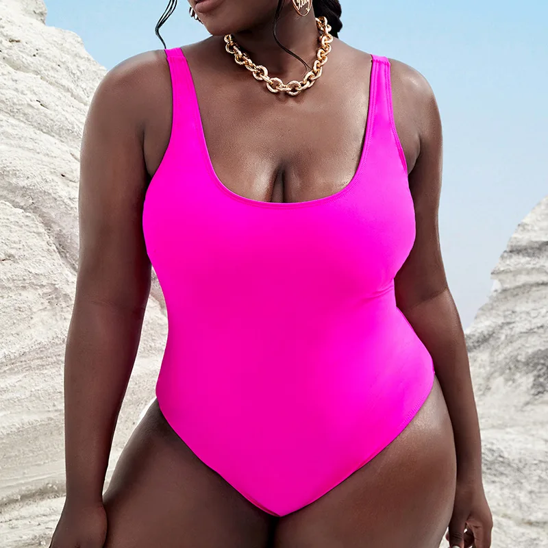 Women's Solid Color Bikini Swimwear One-piece Swimsuit Showing Thin Body Bikini Set Summer Beachwear