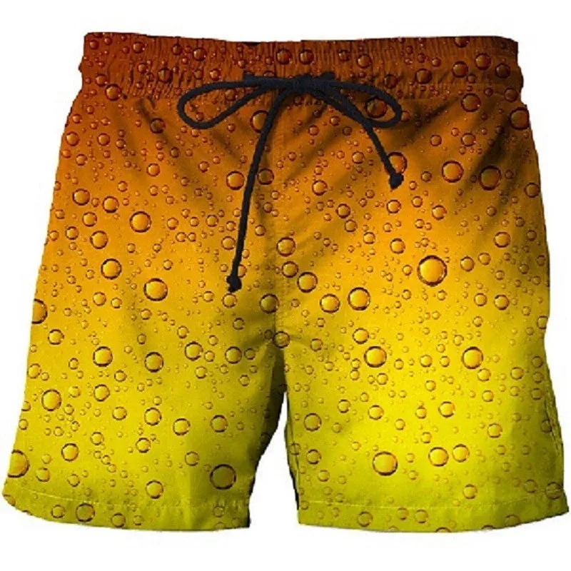 

Summer Mens Beer Beach Shorts 3d Casual Breathable Shorts Gym Sports Pants Novelty Men Swimming Shorts Quick-Drying Pants