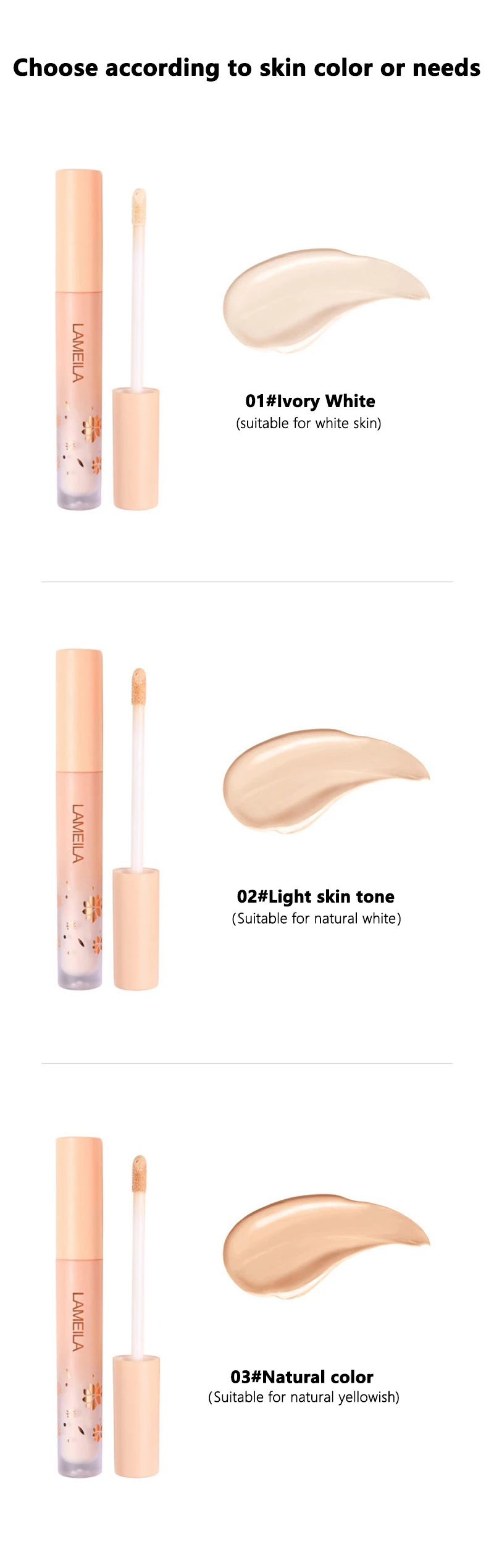 Liquid Concealer For Dark Circles & Pores High Coverage Hydrating_voghion.com