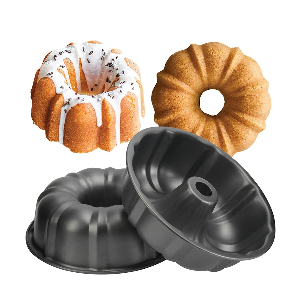 9Or10InchFlutedTubeCakePansNonStickLargeBundtPanForBaking
