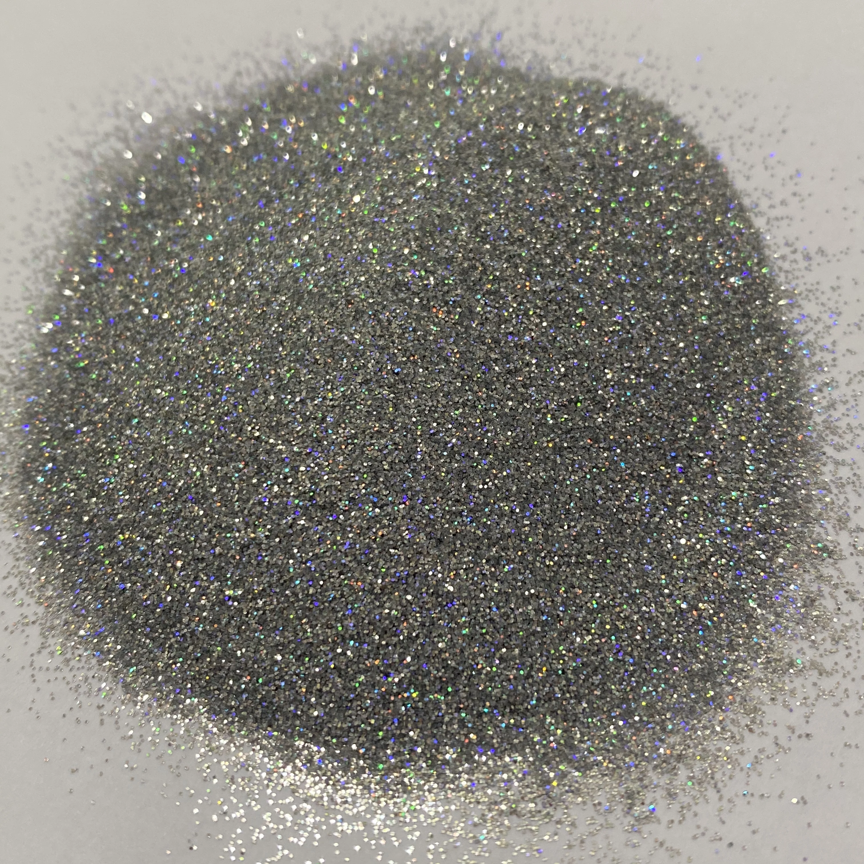 50g/bag Silver Holographic Nail Art Glitter Powder 0.2mm Shiny Extra Fine Glitter Powder Bulk Manicure Crafts Flooring