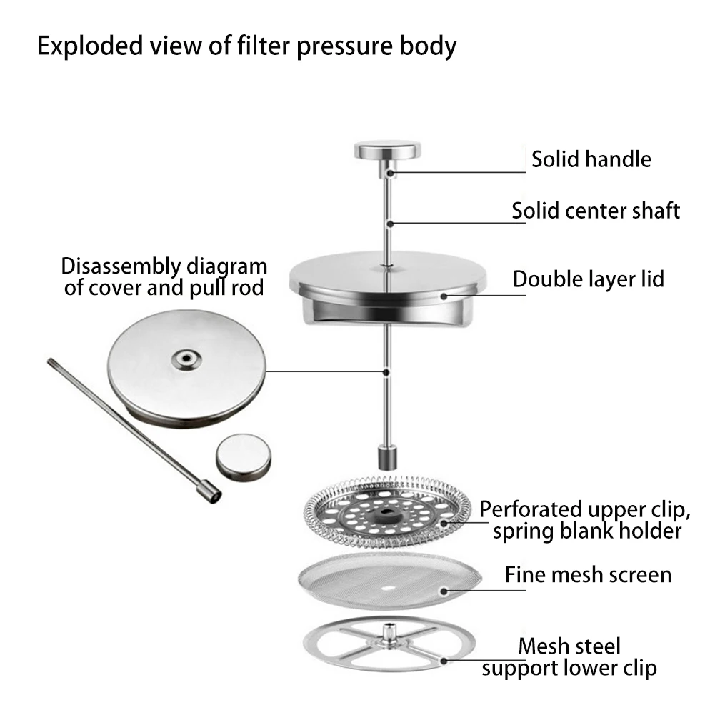French Coffee Brewing Press Filter 