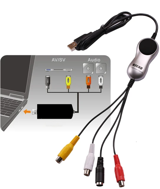 Carte d'acquisition vidéo USB, convertir Hi8 Vhs en DVD numérique