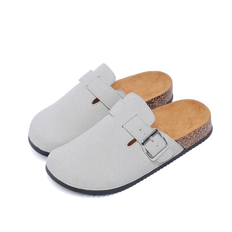Children's 2026 New Classic Style Buckle Strap Closed-Toe Mules with Cork Sole, Comfortable Casual Sandals for Spring, Summer, and Autumn, Suitable for Indoor and Outdoor Wear, Simple and Versatile Children's Shoes, Perfect for Daily Outings and Home Relaxation