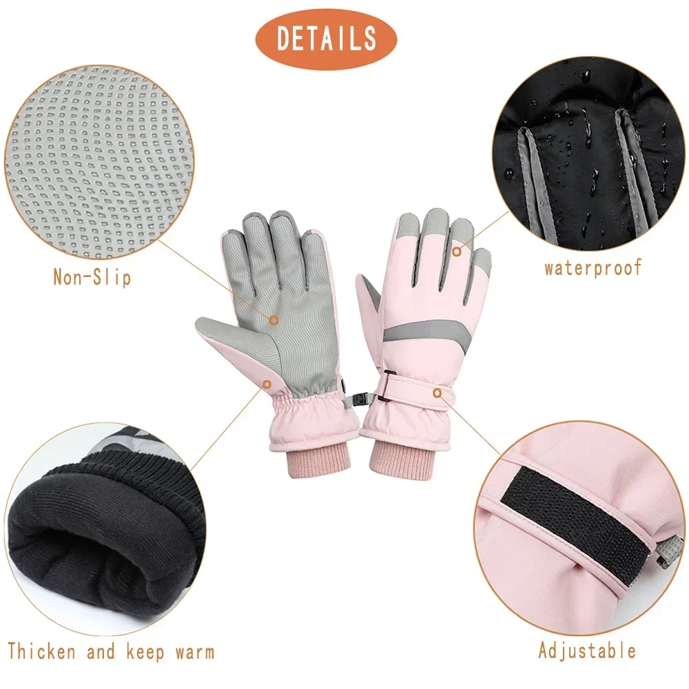 Ski Gloves Waterproof Windproof Anti Sli - Warm Gloves Thermal Touchscreen, For Men Women Outdoor Winter Ski Gloves 5