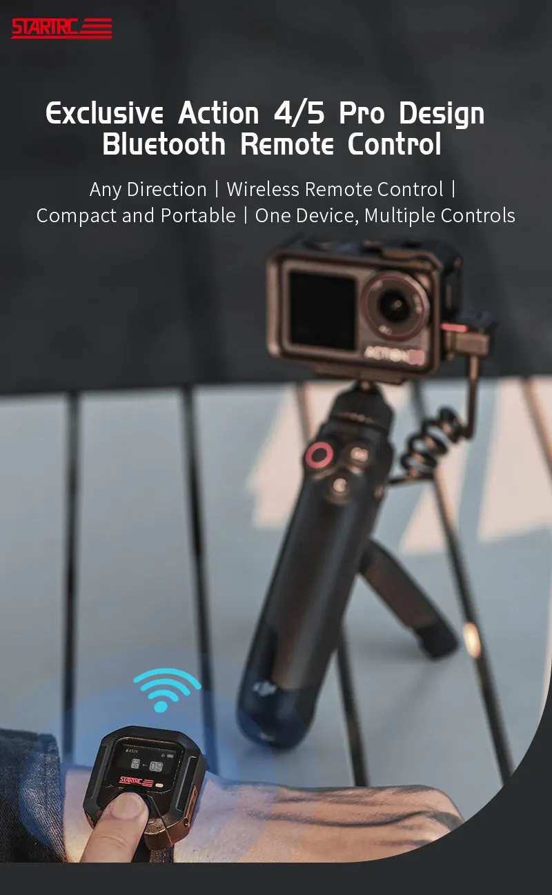 Für DJI Osmo Action 6 5 Pro Action 4 GPS Bluetooth Fernbedienung 25M Reichweite Drahtlose Steuerung Für DJI Action 4 5 Pro Zubehör – Detail 1