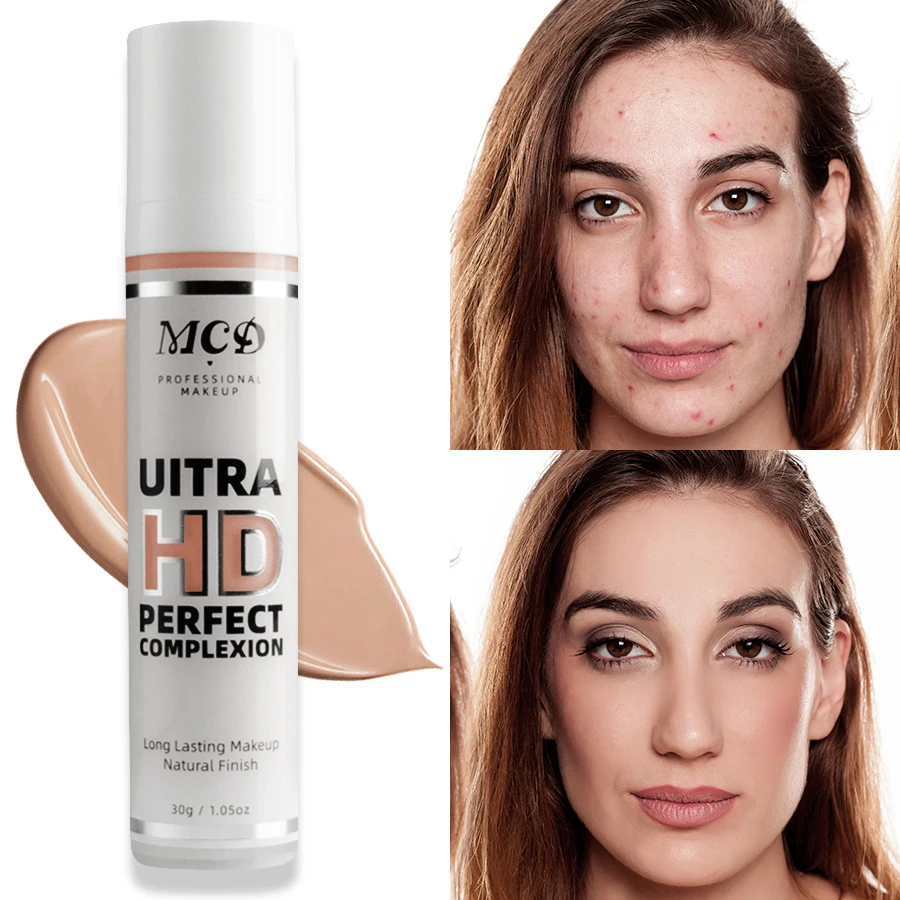 9 Shade Full Coverage Concealer Liquid Foundation Concealer - makeup high coverage  Base makeup Foundation cream  Natural Matte, 6