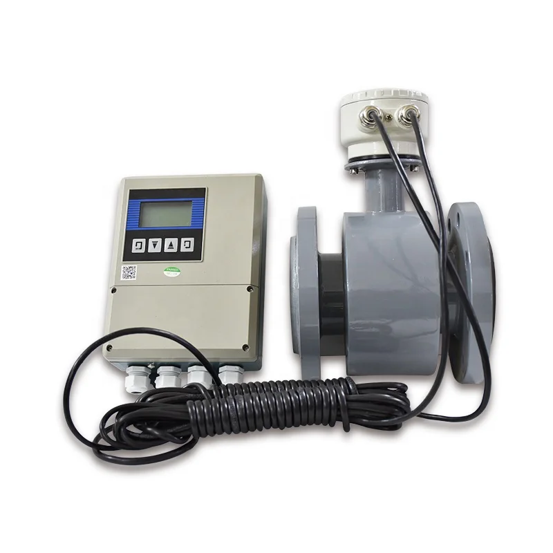 

Electric magnetic river flowmeter sensor electronic converter sea water flow meter wifi 3 inch