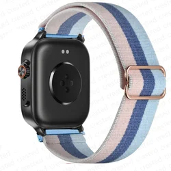 Adjustable Nylon Elastic 22mm Watch Strap Replacement Bracelet for Realme Watch S S Pro (Pink double blue)