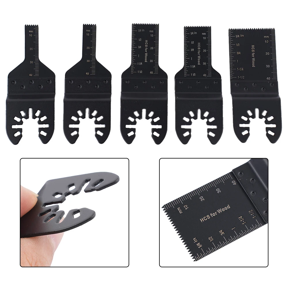 

5Pcs Oscillating Multi Tool Saw Blades Set 10/20/34mm Saw Cutter Blade Accessories For Renovator Power Wood Cutting Tools Bits