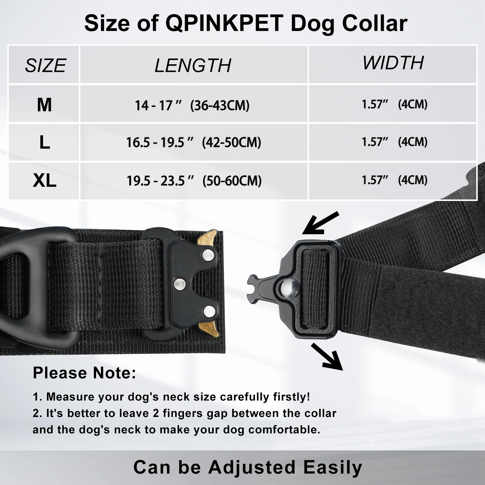 Dog Collar AirTag Dog Collar with Handle Tactical For Large Medium Dogs Military with Metal Buckle