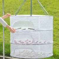 Drying Net 3layer Hanging Clothes Drying Nets for Fruit Herbs Foods Dryer Cage Breathable Storage Rack Cleaning Dry Tools 1