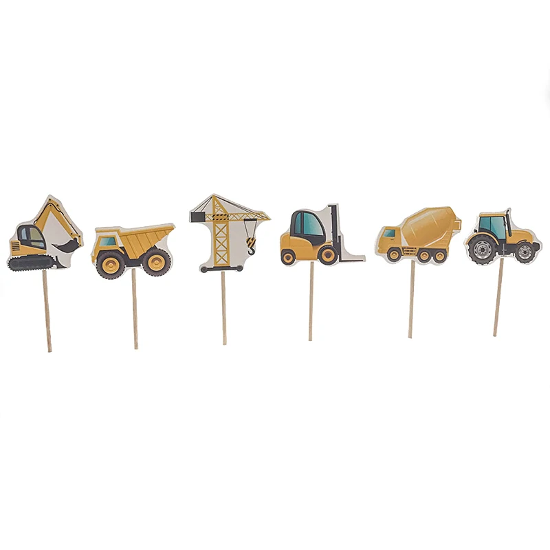 Construction Vehicle Cupcake Toppers Party Decorations 24pcs,birthday party supplies,cake topper,cake decorations,cake toppers,party decorations