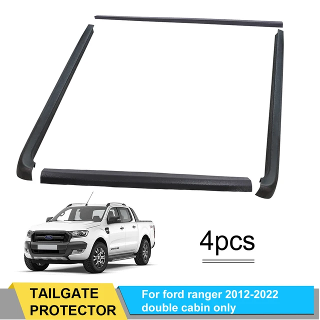 Bed Side Rail Protector Left Driver Side For 2019-2023 Ford Ranger - Textured Black PP Plastic
