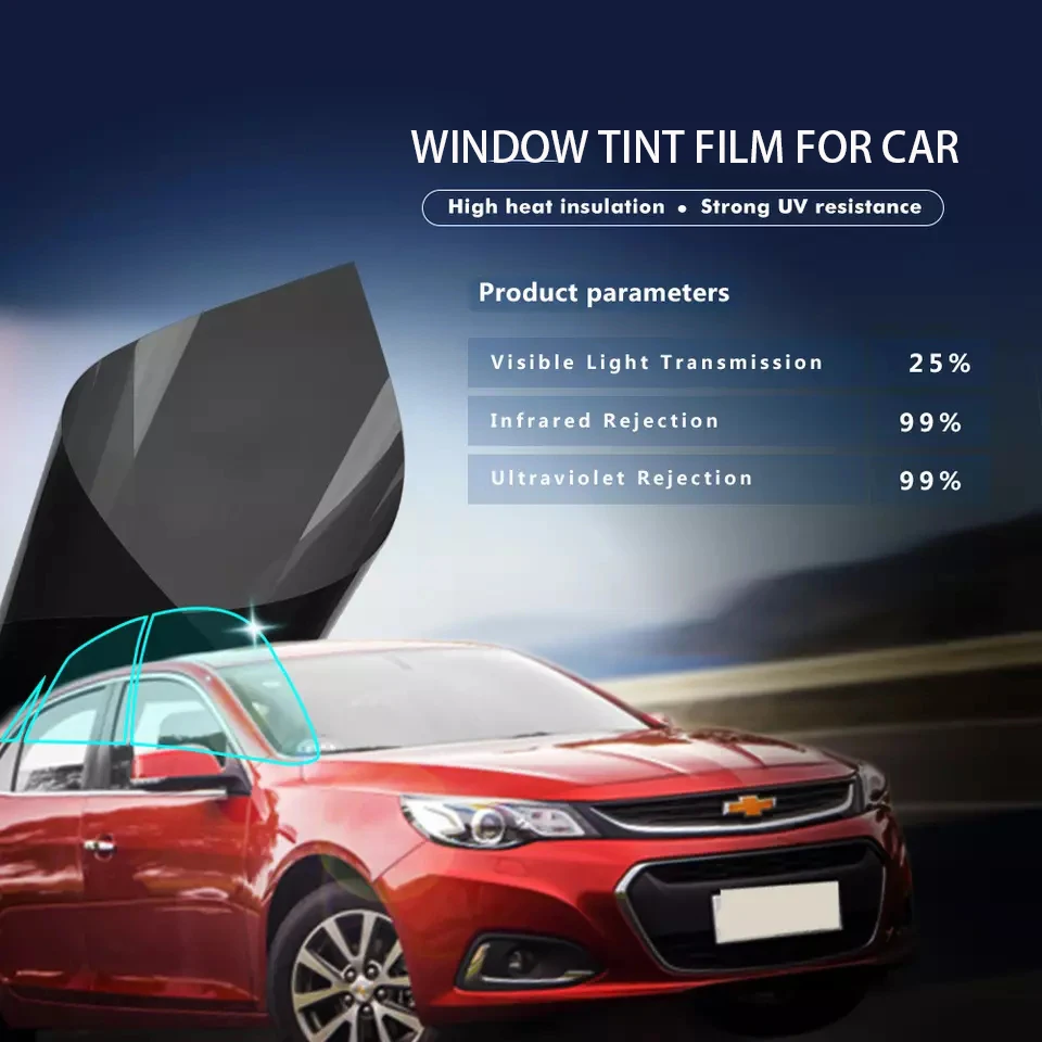 5/15/35% VLT Heat UV Block Professional Window Tint Adhesive Film Auto Car Automotive Window Film DIY Glare Control UV Blocking