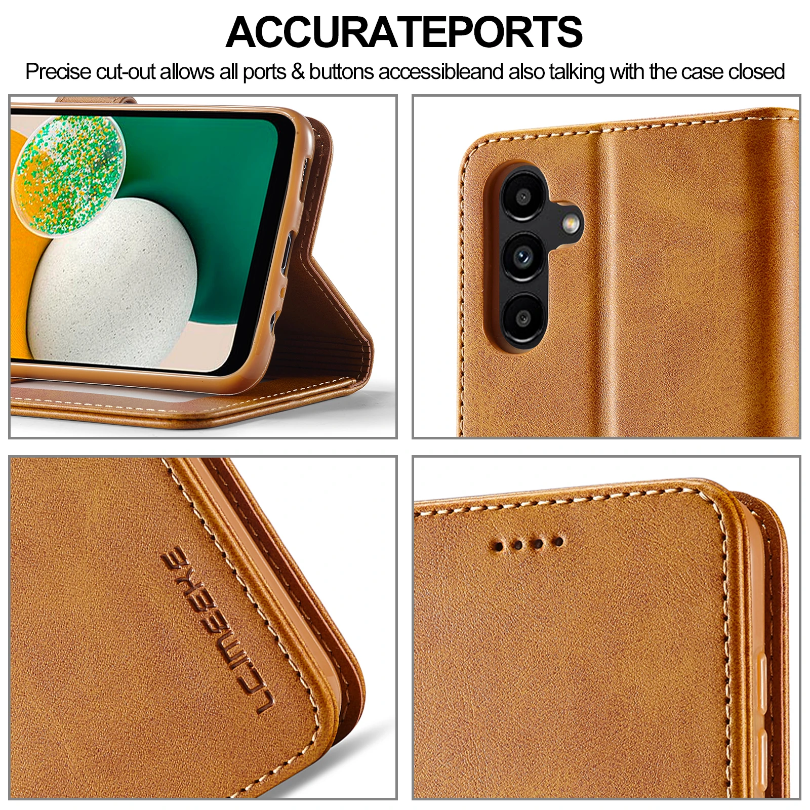 Leather Flip Wallet Phone Case Cover