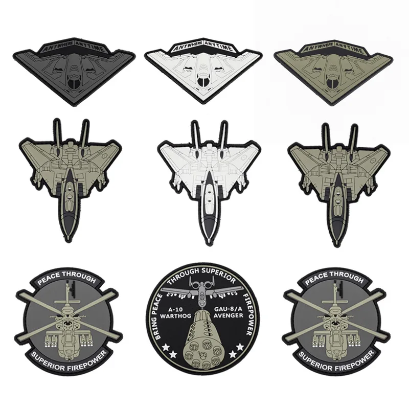Taktische Moral Pack Zubehör Abzeichen Hubschrauber Abzeichen 3DPVC Weicher Kleber Glow-in-the Dark Magic Armband Kleidung Rucksack Patch