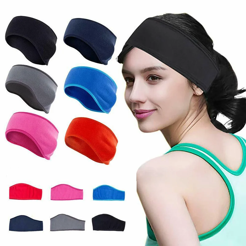 

Outdoor Winter Fleece Ear Warmers Running Sport Headband for Men Women Cycling Ski Yoga Fitness Elastic Headscarf Warm Earmuffs
