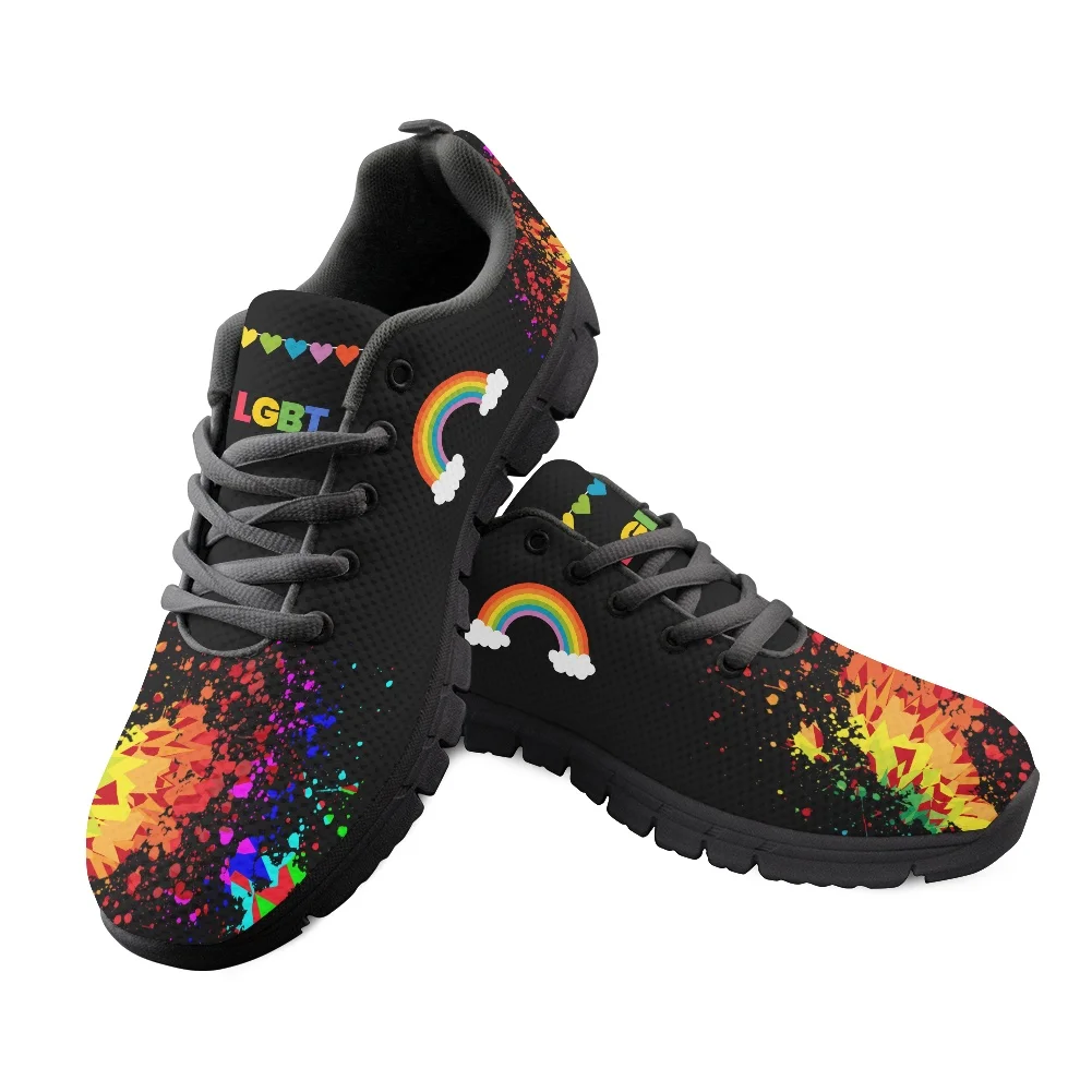 

Brand Sneakers Graffiti LGBT Print Walking Footwear Light Casual Men Shoes Big Size 35-48 Lover Trainers Summer Breathable Flats