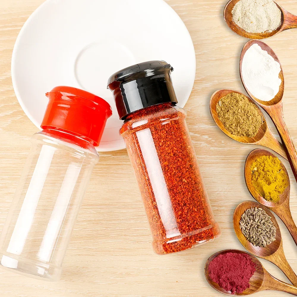 Plastic Storage Bottle 3Pcs Plastic Spice Salt Pepper Shakers for Camping BBQ