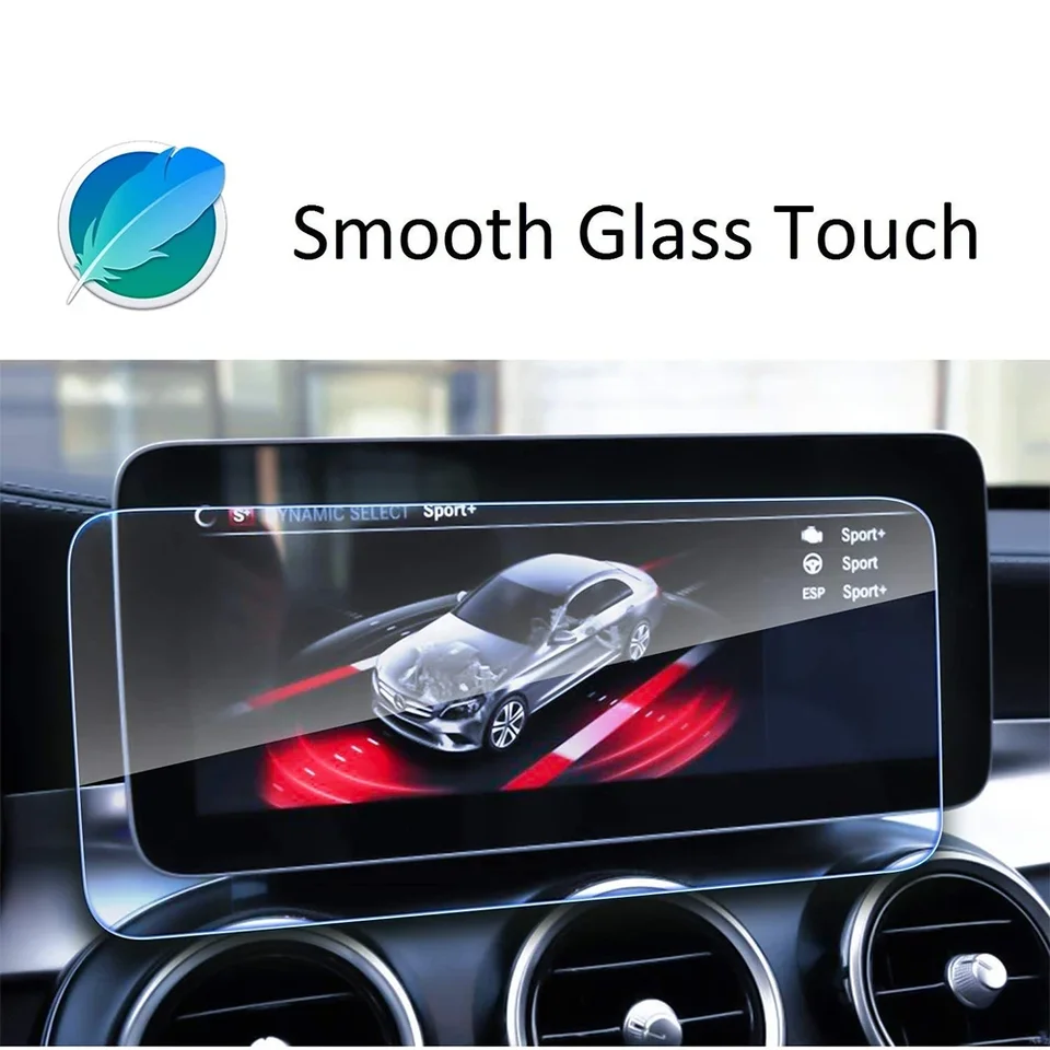 D'écran De Navigation GPS Compatible Avec Mercedes Pour Benz GLC W253 2020 2021 Film De Navigation GPS De Voiture Écran LCD Film De Protection En Verre Trempé Film Anti-empreintes Digitales(Speedomete