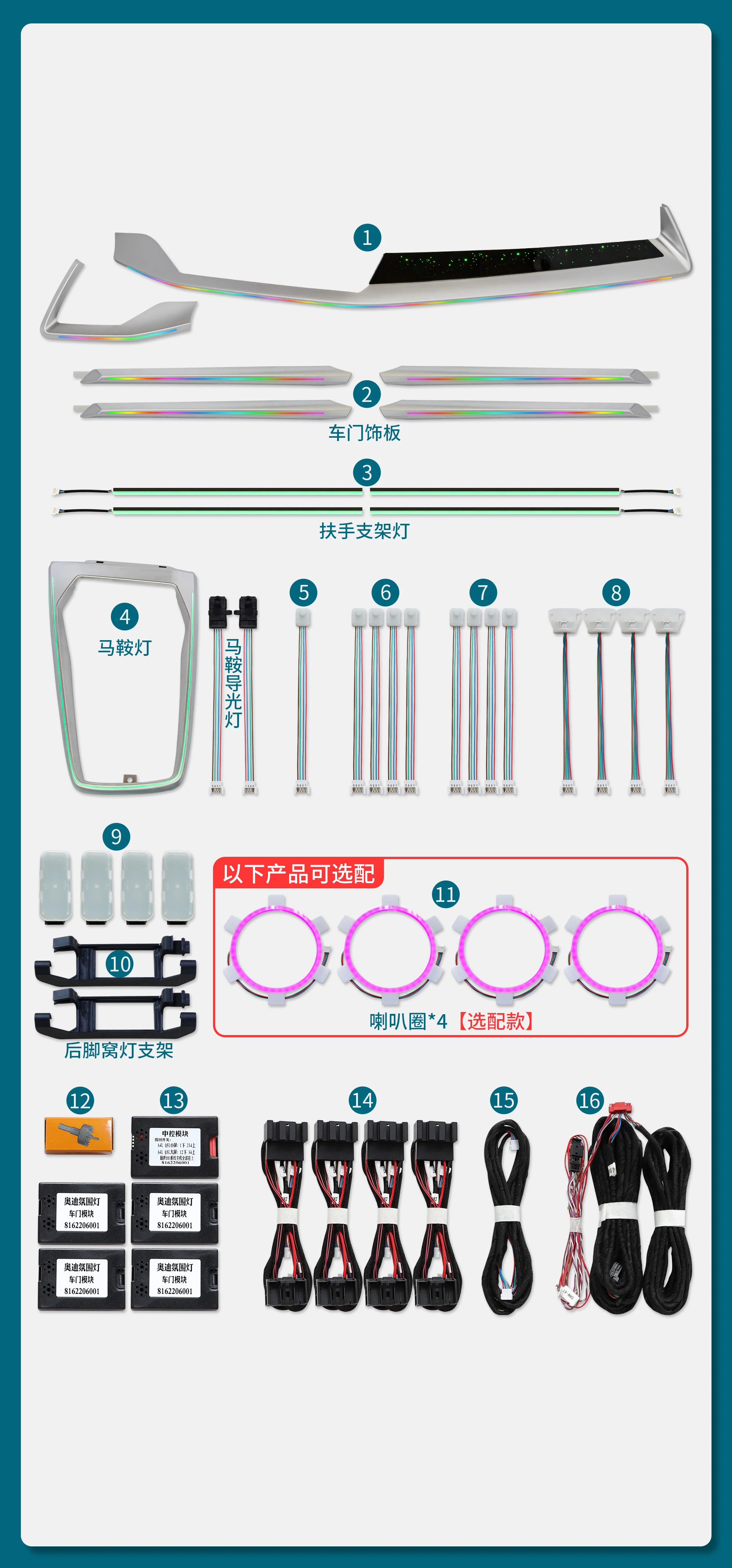 

Новый дизайн, лазерная гравировка для Audi A3 2021 2022 2023, 30 цветов, замена окружающей атмосферы, лампа для автомобиля, светодиодный Декор