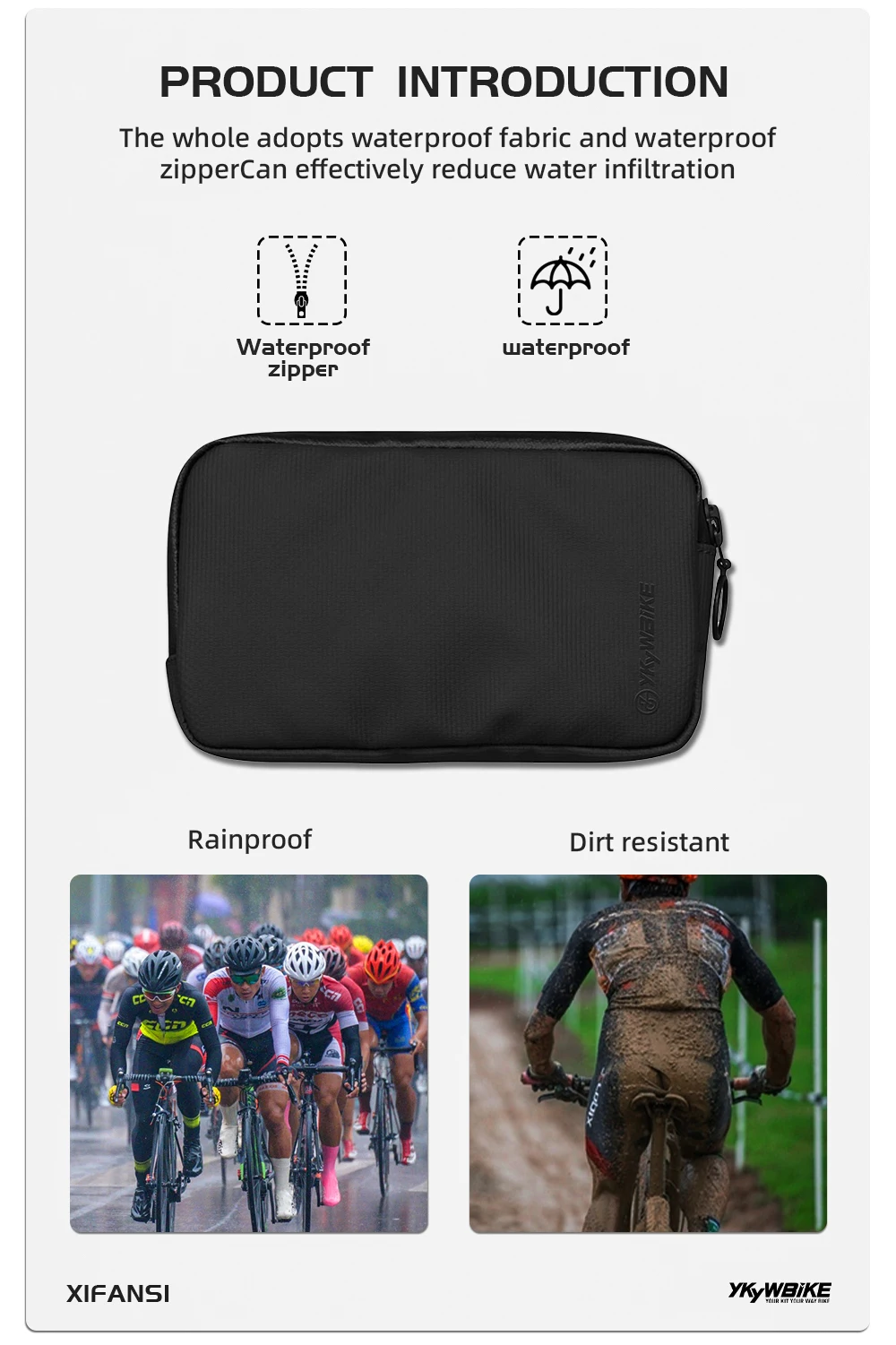 Fahrrad tasche Rad trikot Tasche Regenschutz Fahrrad Handy tasche MTB Zubehör wasserdicht schweiß fest schmutz abweisend Essentials Fall – Detail 8