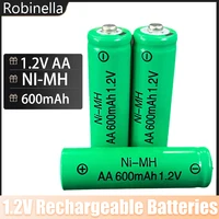 NEW 1.2V AA 600mAh NI-MH Rechargeable Battery for Camera Microphone Flashlight Remote Control MP3/MP4 Player  Electric Shaver 2