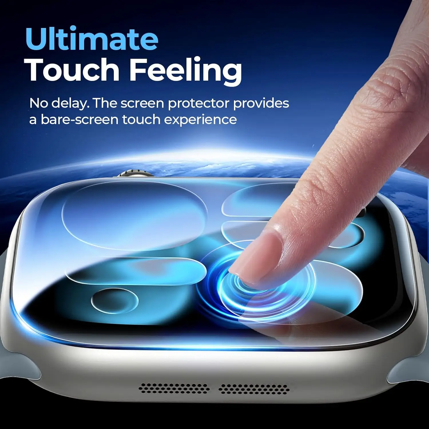 Premium Soft Hydrogel Screen Protector for Smartwatch Display - Clear Film