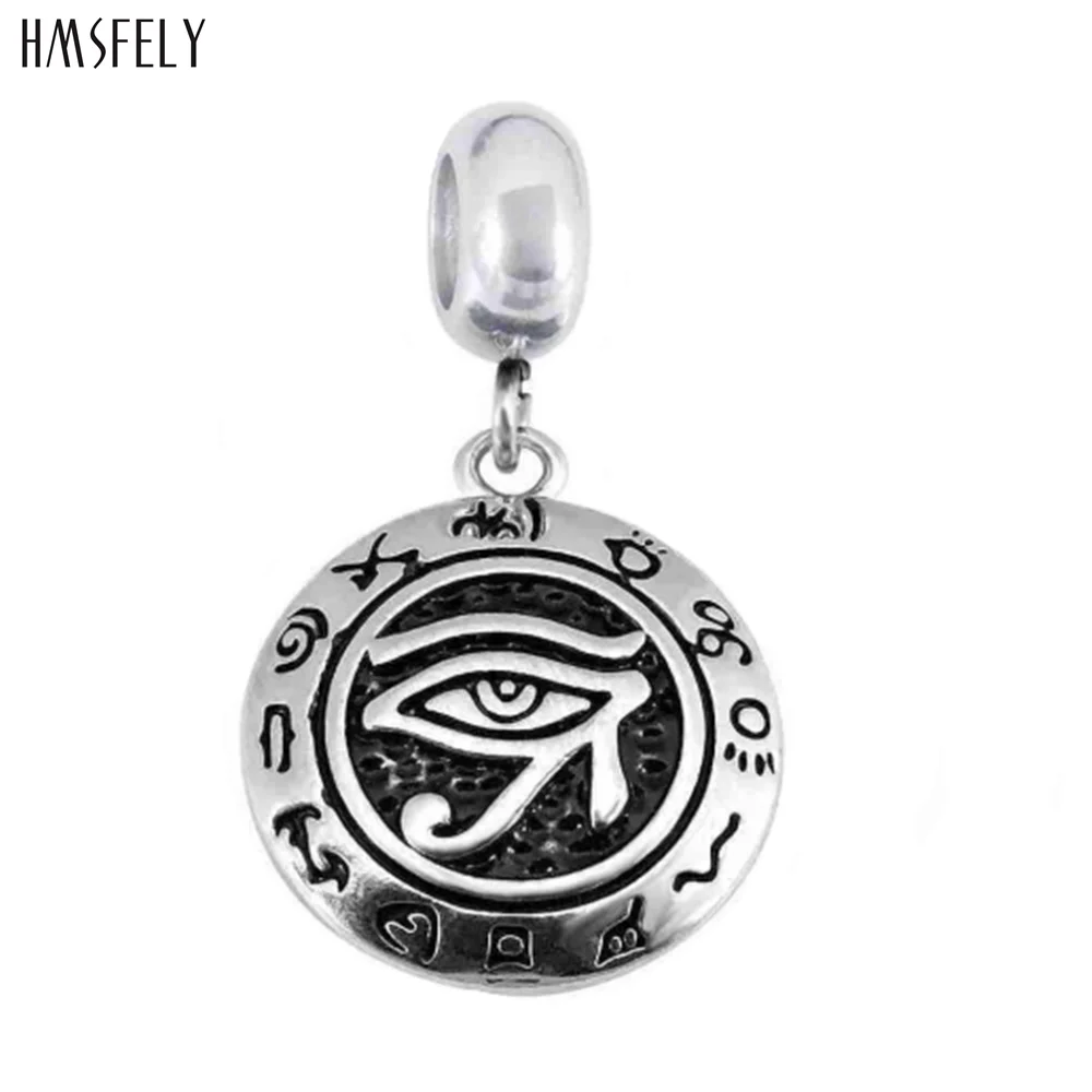 

HMSFELY Horus EYE theme Pendant Tags For DIY Bracelet Necklace Jewelry Making Accessories Stainless Steel Bracelets Parts