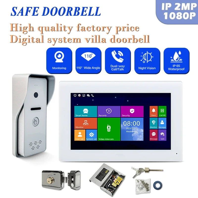 

Cost-Effective Wall Mounted 7 Inch Lcd Screen Doorbell Smart Ip Intercom System Outdoor Camera Ring Bell For Apartment And Villa
