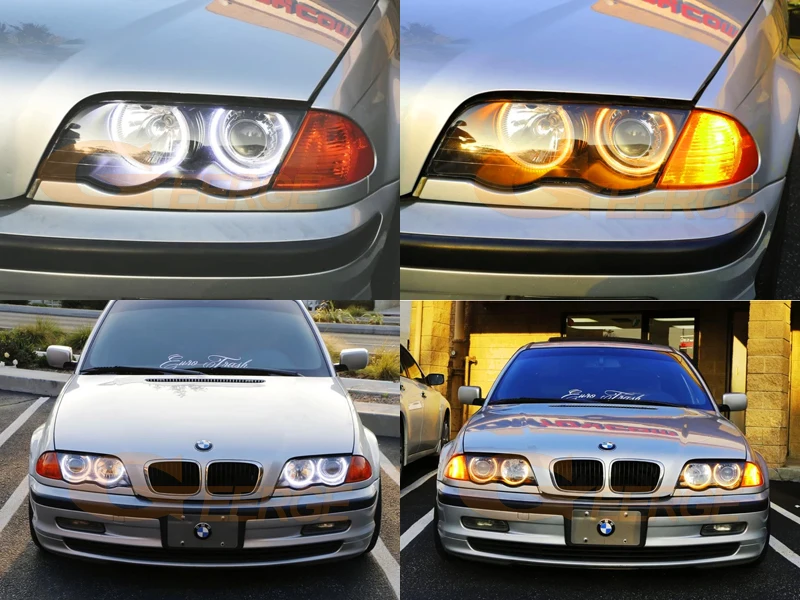 For Bmw E46 Coupe Convertible Pre Facelift 1999-2003 Ultra Bright Smd Led  Angel Eyes Halo Rings Kit Day Light Car Accessories - Projector Lens &  Accessories - AliExpress