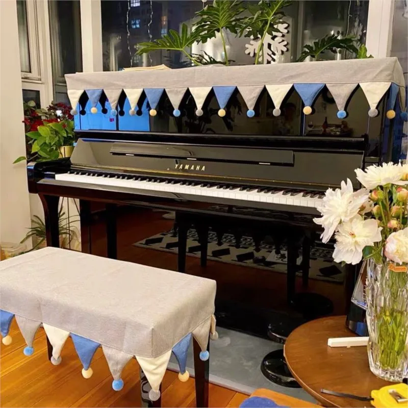 3Colors Piano Cover Nordic Piano Cover Dustproof Half Electric Cloth Modern Simple Children's CoverLH258