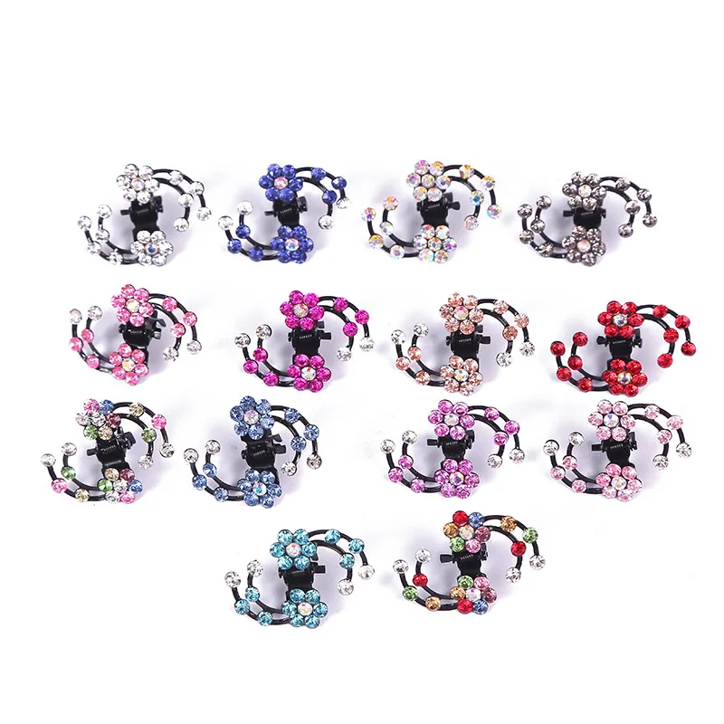 Jewelry accessories, hair accessory, hair clip-6Pcs Girls Crystal Snowflake Hair Clips, Hair Pins, Headwear, Crystal Accessories, Mini Small Claw