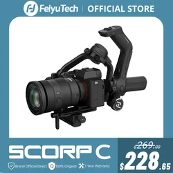FeiyuTech Official Feiyu SCORP-C 3-Axis Handheld Gimbal Stabilizer Handle Grip for DSLR Camera Sony/Canon/Nikon with 2.5kg Load