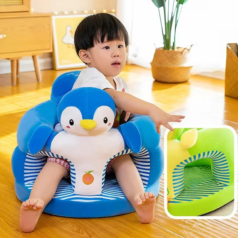Anti-fall Kids Sofa Indoor Baby Chair With Tray Cartoon Infrant Baby Practice Sitting Postures Seats