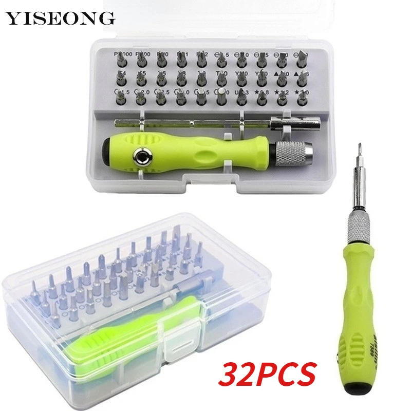 Tool Repair 32 In 1 Screwdriver Set Precision Mini Magnetic Screwdriver Bits Kit Phone Mobile IPad Camera Maintenance multifunctional screwdriver set 32 in 1 combination multi bits precision mini magnetic kit mobile phone ipad camera home repair