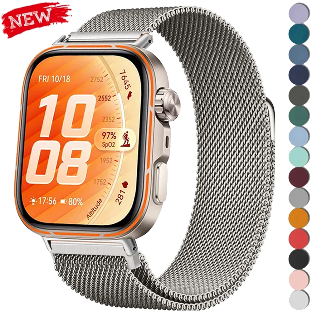 Milanese Loop Strap for Huawei Watch Fit 5Pro/4Pro Band Metal Magnetic Bracelet for Huawei Watch Fit 5/4/3 Correas Accessories