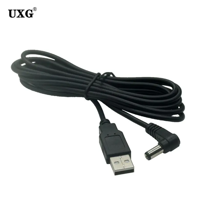 Power Adapter DC Power Adapter Plug USB Convert To 3.5X1.35 Mm 3.5*1.35mm Black L Shape Right Angle Jack With Cord Connector Cable 1m White